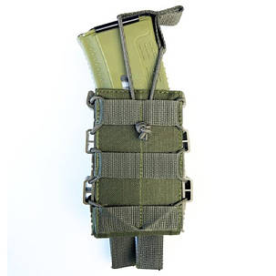 Підсумок відкритий каркасний для 1 магазину АК Cordura олива(LE3199), фото 3
