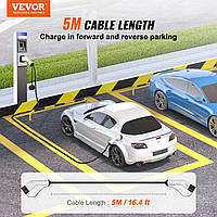 Зарядний кабель VEVOR тип 2 Зарядний пристрій для електромобілів та гібридів 3,6 кВт довжина кабелю 5 м