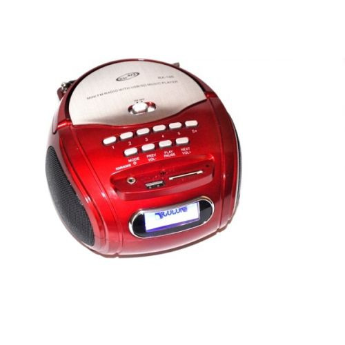 Бумбокс колонка караоке часы MP3 Golon RX 686Q Red - фото 5 - id-p2183268029