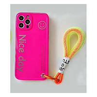 Чехол-накладка Infinity Original Full Soft Case (MagSafe) для iPhone 12 Pro Max Nace day Pink + браслет