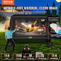Надувний проекційний ПВХ екран для проектора VEVOR 215,9 см 1080P, 4K, 3D, HDR Зовнішній внутрішній