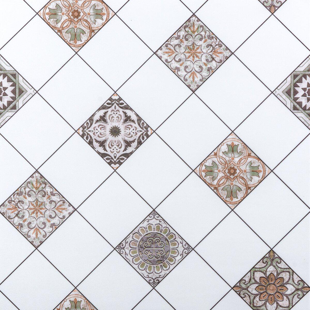 Самоклеюча вінілова плитка для стін 600х600х1,5мм вініловая плитка на клейовій основі матова