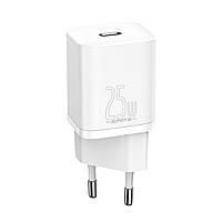 Адаптер живлення для телефона Baseus Super Si Quick Charger Type-C 25W White (CCSP020102)