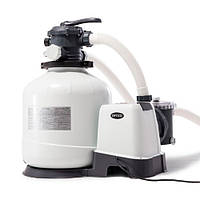 Пісочний фільтр-насос із хлоргенератором Intex 26676 (6000 л/год, 36 кг., хлор. 7 г/год., 370W, до басейнів