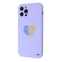 Чехол-накладка WAVE Ukraine Edition Case with MagSafe для iPhone 12 Purple ukraine heart