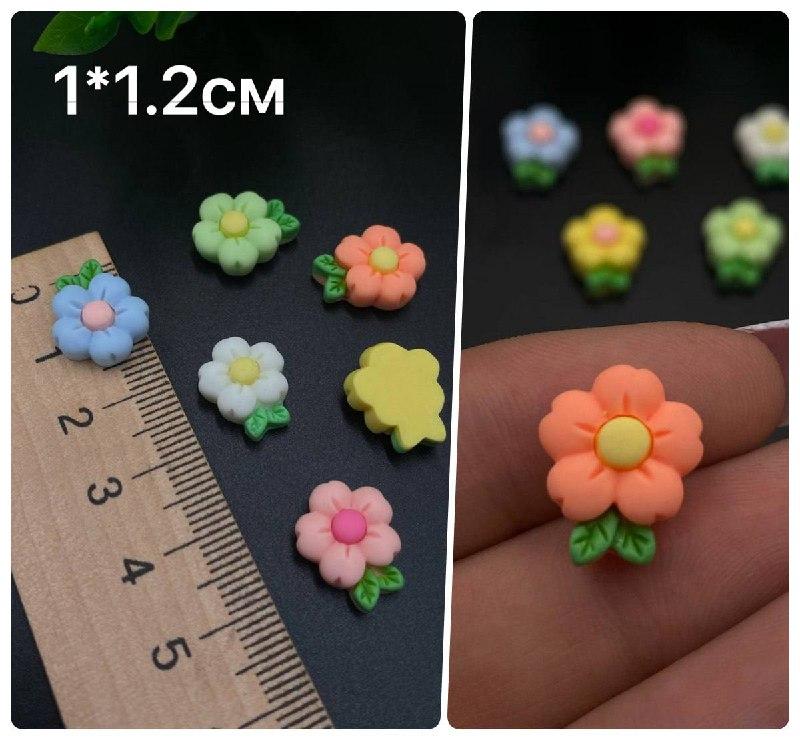 Кабошони / Серединки для бантиків / Упаковка - 5шт / Ромашка Мікс, фото 1