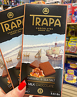 Молочний шоколад з карамеллю та сіллю Trapa Milk Chocolate Caramel&Sea salt, 100 г