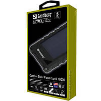 Зовнішній портативний акумулятор Sandberg Outdoor Solar 16000mAh Black 15W USB, Type-C Out