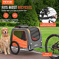 Причіп для собак VEVOR 30 кг причіп для велосипедів вуглецева сталь + 600D оксфордська тканина + ПП складаний