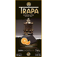 Шоколад чорний з апельсином Трапа TRAPA Choco Dark 74% 100 г