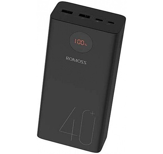Зовнішній портативний акумулятор Romoss PEA40 40000mah black 18W (PEA40-112-2135)