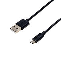 Кабель зарядный USB / micro-USB 0.15m круглий Black (Оригинал с разборки) (БУ)