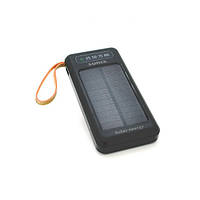 Внешний портативный аккумулятор Sunix PB-43 12000mAh Black с солнечной батареей 5W