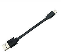 Кабель зарядный USB / micro-USB 0.15m плоский Black (Оригинал с разборки) (БУ)