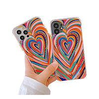 Чехол-накладка Infinity Glamour графіті Rainbow Heart для iPhone 13