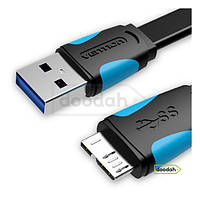 Кабель для внешнего накопителя USB3.0 / micro-USB B 0.5m Black (Оригинал с разборки) (БУ)