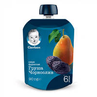 Детское пюре Gerber Груша и чернослив 90 г (7613036346375)