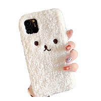 Чехол-накладка Infinity Glamour 3D Bear Plush для iPhone 13 Pro White