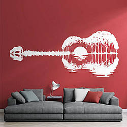 Трафарет для фарбування, Краєвид у вигляді гітари, одноразовий з самоклеючої плівки 60 х 140 см