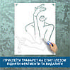 Трафарет для фарбування, Дівчина з квіткою, одноразовий з самоклеючої плівки 115 х 95 см, фото 6