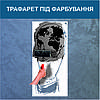 Трафарет для фарбування, Планета в руці, одноразовий з самоклеючої плівки 150 х 70 см, фото 5