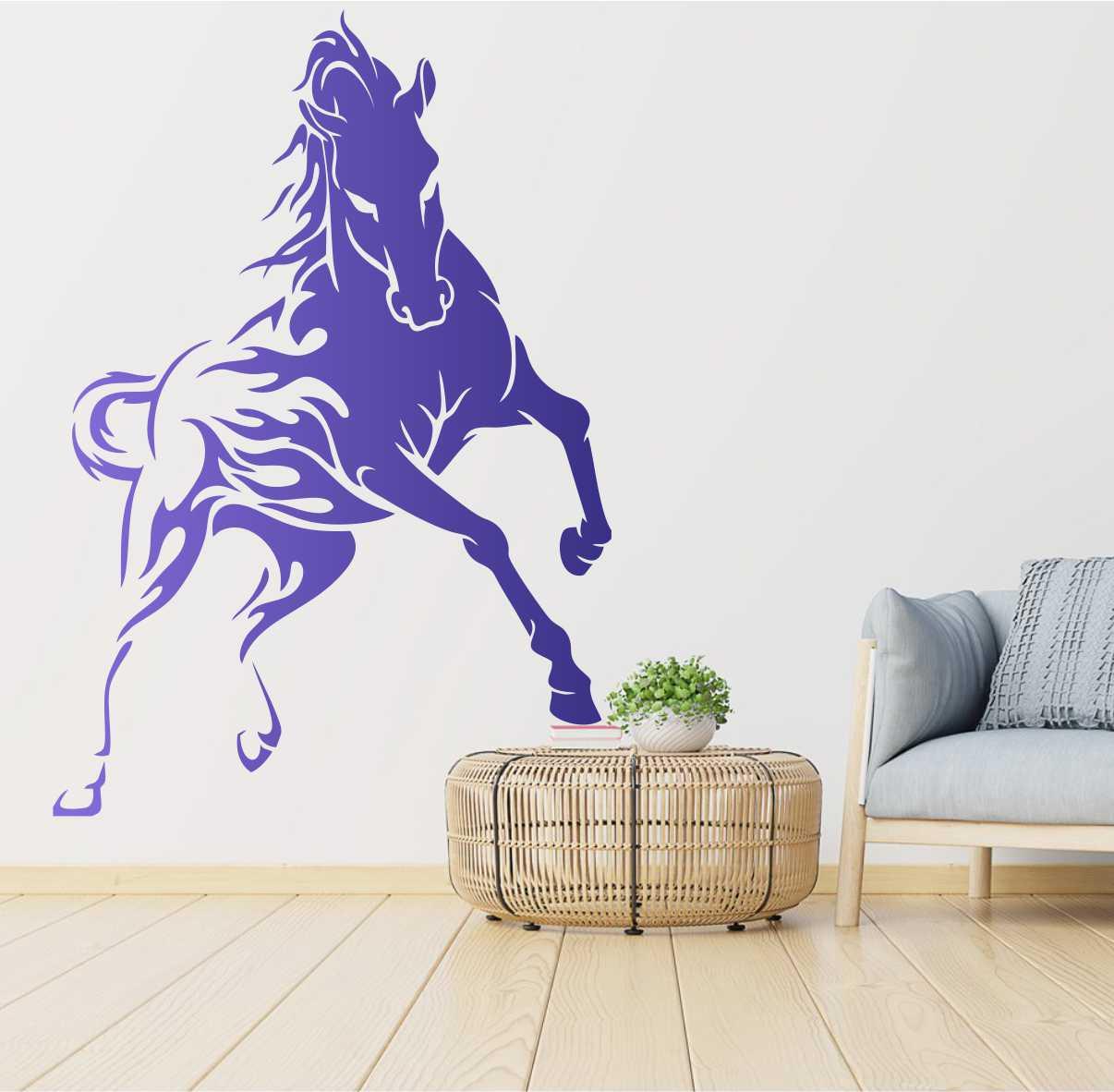 Трафарет для фарбування, Кінь, одноразовий з самоклеючої плівки 135 х 95 см, фото 1