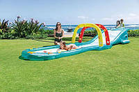 Дитячий надувний ігровий центр Intex 56167 «Веселий серфінг» (Водна гірка з двома дошками для спуску,