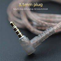 Кабель для наушников Knowledge Zenith OFC Cable With Mic Silver (2pin, C) (90403036)