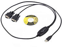 Дата-кабель Viewcon USB2.0-2хCOM (9 + 25pin) 1 м (VE591) Black