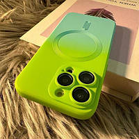 Чехол-накладка Infinity Luxury Liquid Silicone Gradient Color для iPhone 14 Pro Max Green