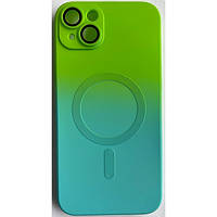 Чехол-накладка Infinity Luxury Liquid Silicone Gradient Color для iPhone 14 Plus Green