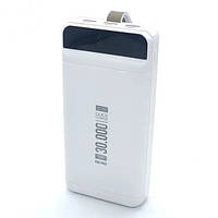 Внешний портативный аккумулятор PowerWay QC-30 30000mAh White Fast Charge 22.5W