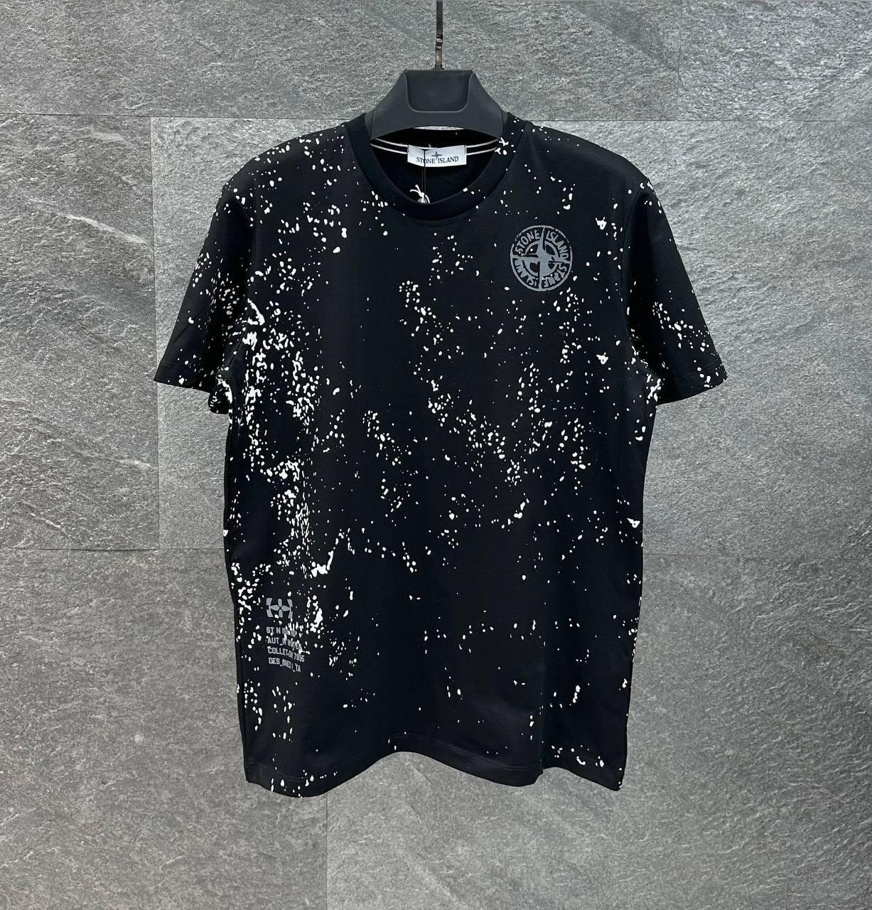 Чоловіча футболка STONE ISLAND D11977 чорна S