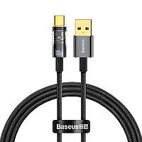 Дата-кабель Baseus CATS000201 USB (тато)  - Type-C (тато) 100W 1m Black Explorer Series Auto Power-Off FC