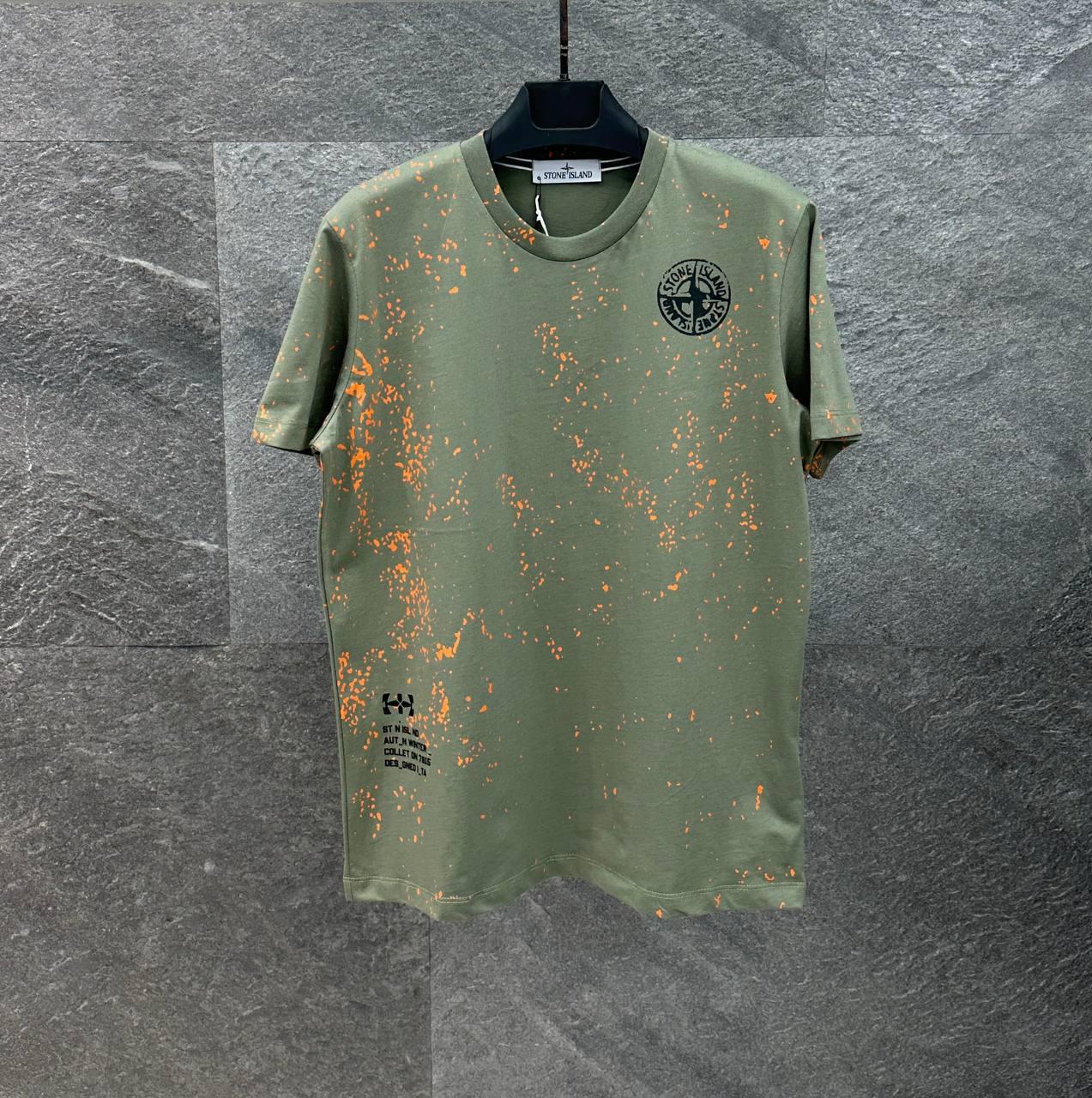 Чоловіча футболка STONE ISLAND D11976 зелена S