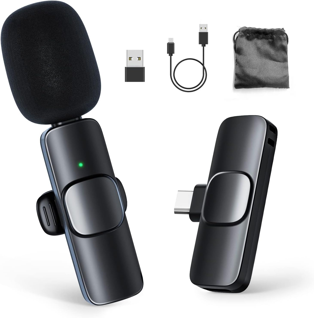 Бездротовий петличний мікрофон Moman CP1 Type-C з шумозаглушенням для смартфонів/планшетів/ноутбуків