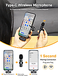 Бездротовий петличний мікрофон Moman CP1 Type-C з шумозаглушенням для смартфонів/планшетів/ноутбуків, фото 2