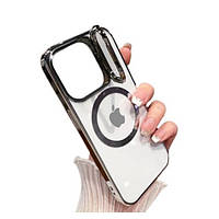 Чехол-накладка Infinity Luxury Magnetic STENT для iPhone 14 Pro Silver +защита экрана