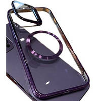 Чехол-накладка Infinity Luxury Magnetic STENT для iPhone 14 Violet +защита камеры