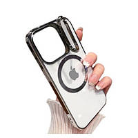 Чехол-накладка Infinity Luxury Magnetic STENT для iPhone 14 Silver +защита камеры