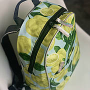 Підлітковий рюкзак міні з принтом лимони / Шкільний міні-портфель / Стильний рюкзак унісекс
