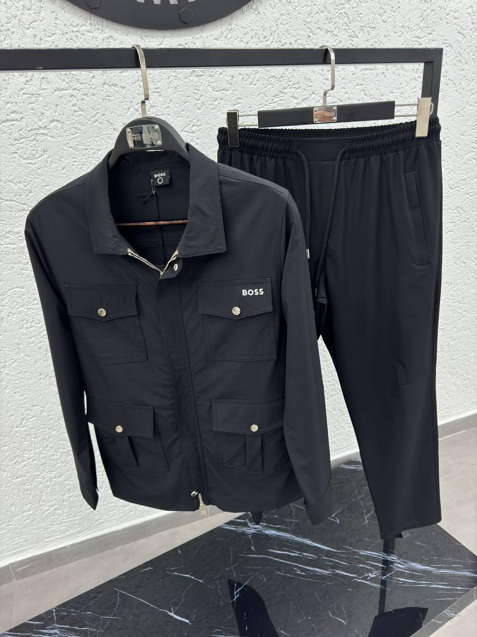 Чоловічий спортивний костюм HUGO BOSS D11975 чорний M, фото 1