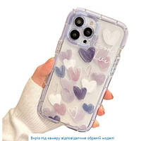 Чехол-накладка Infinity CUTE LOVE SOFT HEARTS ДЛЯ IPHONE 13 Purple