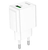 Адаптер питания для телефона Hoco C98A White 1USB, 18W, 3A, QC