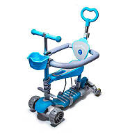 Самокат SCALE SPORTS SMART 5в1 FULL с защитным бортиком синий (1713425460)