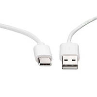 Кабель зарядний USB / Type-C 0.5m круглий White (Оригінал з розбору)