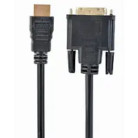 Відео-кабель Cablexpert CC-HDMI-DVI-6 HDMI (тато) - DVI (тато), 1, 8m Black