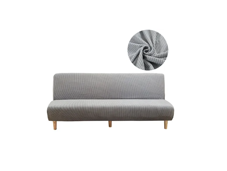 Універсальний чохол на диван двомісний жакардовий, диван зі знімними чохлами на малютку без спідниці Сірий, фото 1