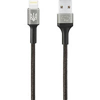 Дата-кабель Gelius Strong Ukraine GP-UCN002L USB (тато) - Lightning (тато) 1.2m Black (3A)