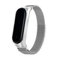 Ремешок для фитнес-браслета ArmorStandart Mi Band 3/Mi Band 4 Milanese Loop Silver